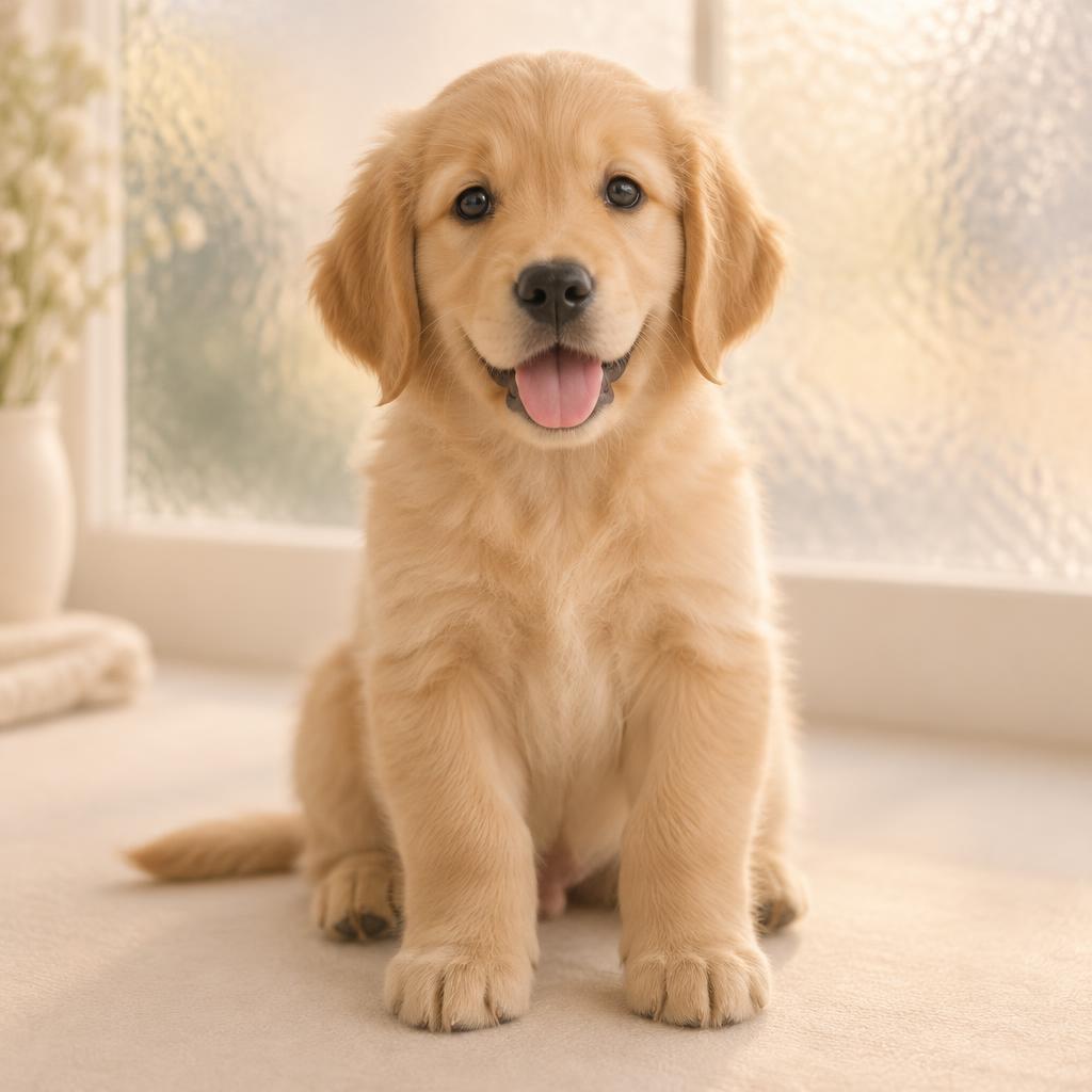 Happy dog looking up, ready for a new name
